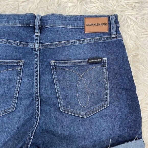 Calvin Klein Jeans Women's Repreve High Rise Buttonfly Jean Short Cotton Size 30 - Picture 7 of 11